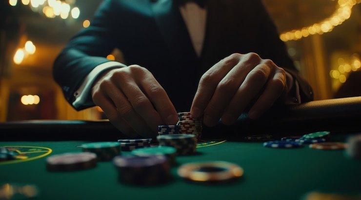 Live dealer at blackjack table on macau88id